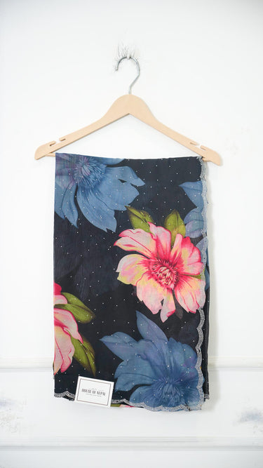 Georgette Floral Saree with Swarovski