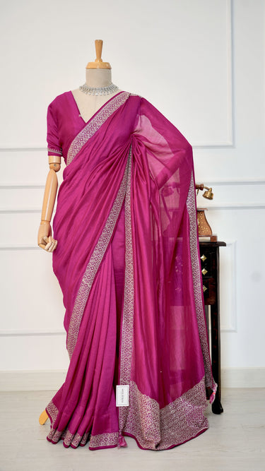 Vichitra Zari and Swarovski Saree