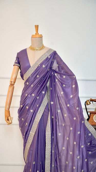 Vichitra Zari and Swarovski Saree Riva