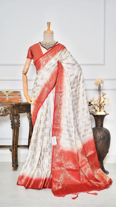 Dual Color Butti Dola Silk Saree