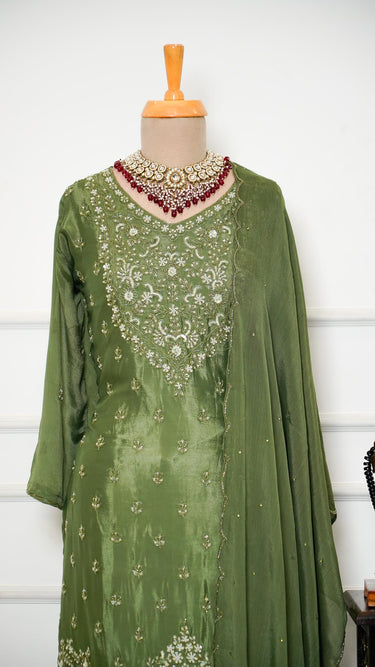 Chinon handembroidered Womens Kurti Suit Mayra