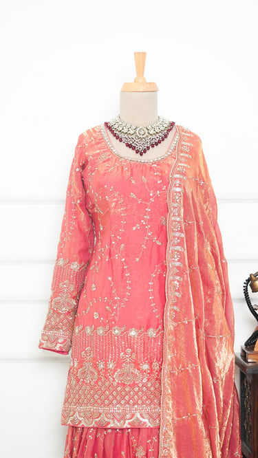 Fendi Silk Handembroidered Garara Suit