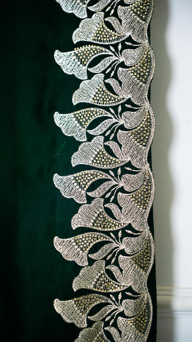 Chinon Chiffon Saree with Zari Borderwork
