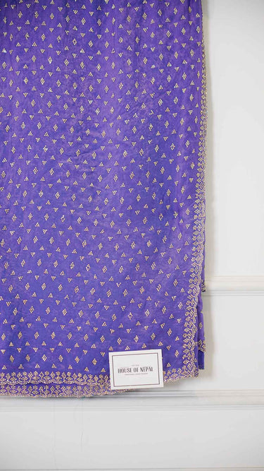 Satin Swarovski Butti Saree with Blouse