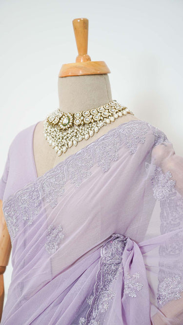 Pastel Shine Chiffon Saree