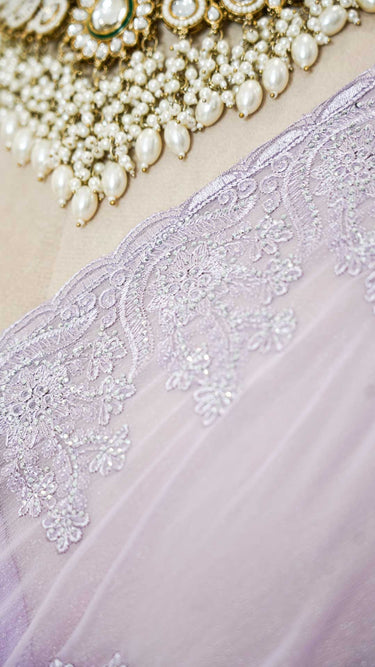 Pastel Shine Chiffon Saree