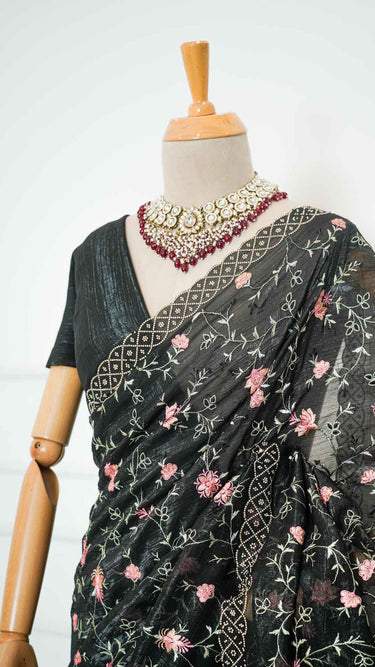 Chiffon Resham Jaal Saree