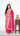 Banarasi Silk Women's Kurta Set in Rani Pink