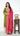 Mehendi Green with Contrast Pink Shawl Kurti Suit