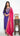 Dark Purple Contrast Handwork Kurti Suit
