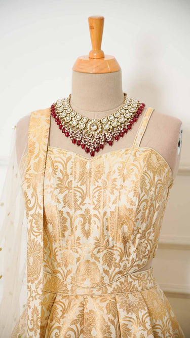 Brocade Extra Flair Lehenga with Corset