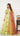 Lime Green Floral Organza Lehenga with Contrast Dupatta
