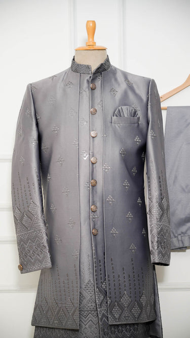 Men's Indo Western Suit with Threadwork Noble