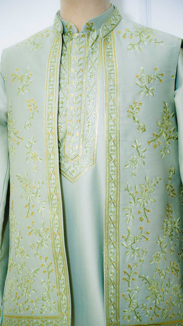 Designer Indo Western Kurta Jacket Set with Embroidery