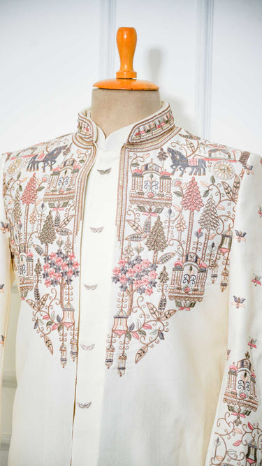 Men's Indo Western Jodhpuri Suit with Multithread Embroidery