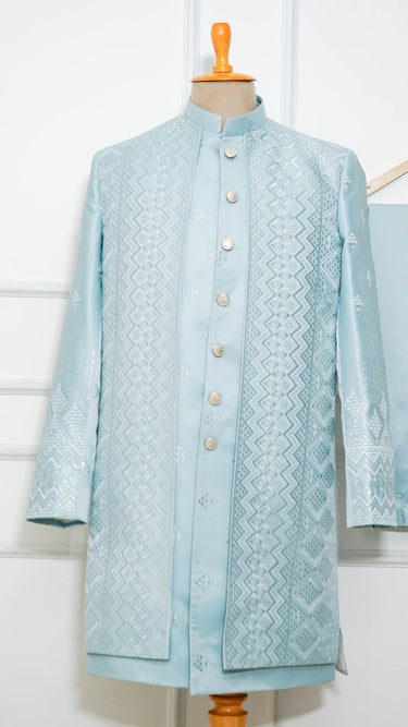 Men's Indo Western Suit with Threadwork