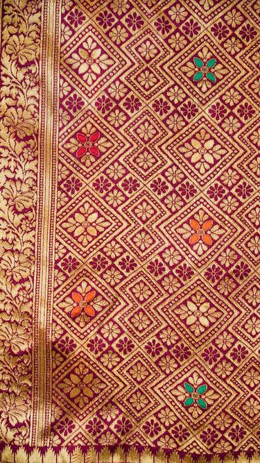 Art Silk Saree with Foil Print
