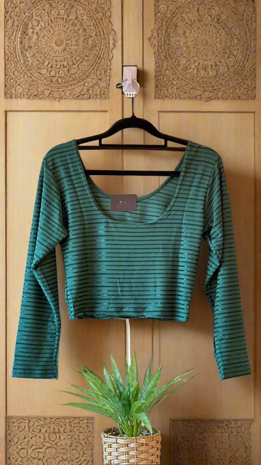 Full Sleeve Stretchable Blouse Ivy - House of Nepal