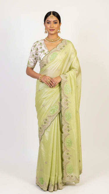Jimmy Choo Saree in Multi Resham - House of Nepal