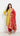 Yellow and hot pink contrast Women Kurta Set