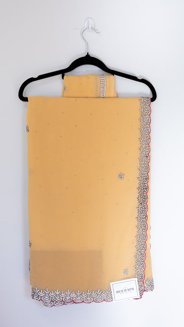 Pure Georgette Handwork Saree - House of Nepal