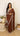 Dark Brown Handwork Saree with Boutique Blouse,Belt and Potli