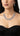 Royal Blue American Diamond Necklace And Earring Vani