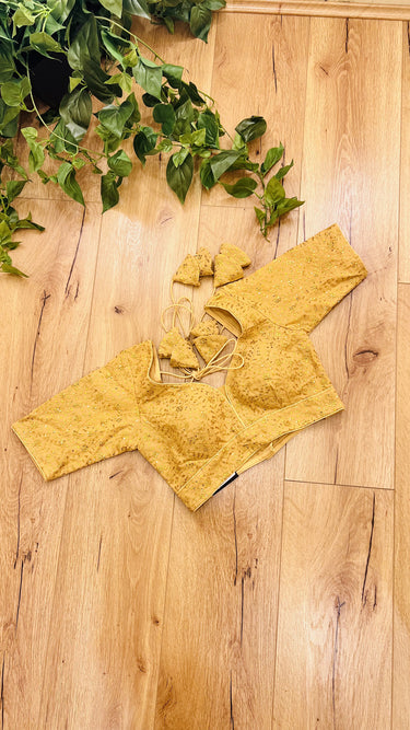 Half Sleeve Boutique Blouse Glided Daisy - House of Nepal