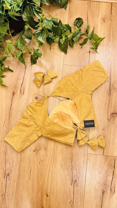 Half Sleeve Boutique Blouse Golden Glow - House of Nepal