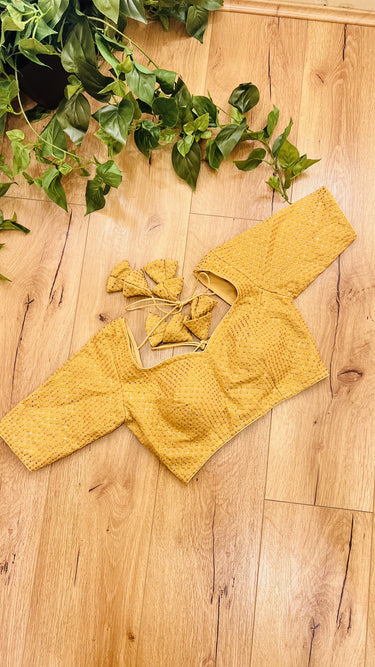 Half Sleeve Boutique Blouse Golden Glow - House of Nepal