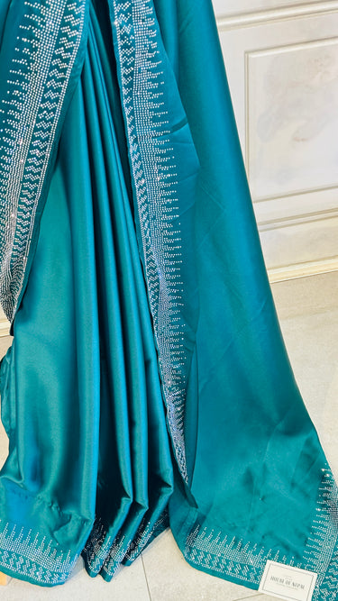 Satin Saree with Swarovski Work