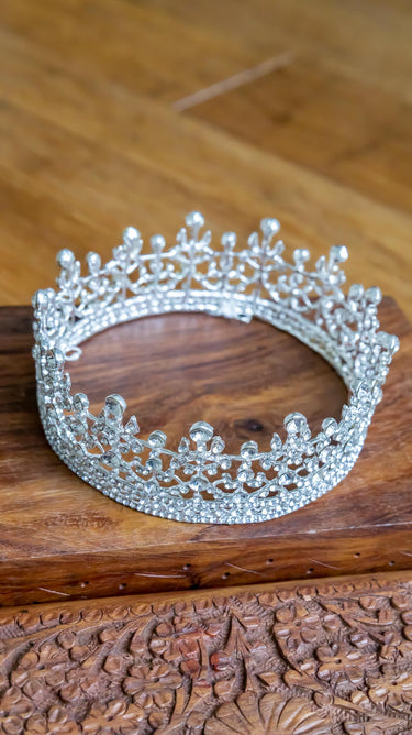 Silver and Diamond Imitation Bridal Crown