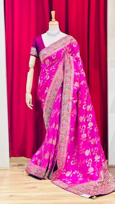 Dola Silk Heavy Handwork Saree