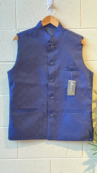 Modi Coat/ Nehru Jacket Navy Blue - House of Nepal