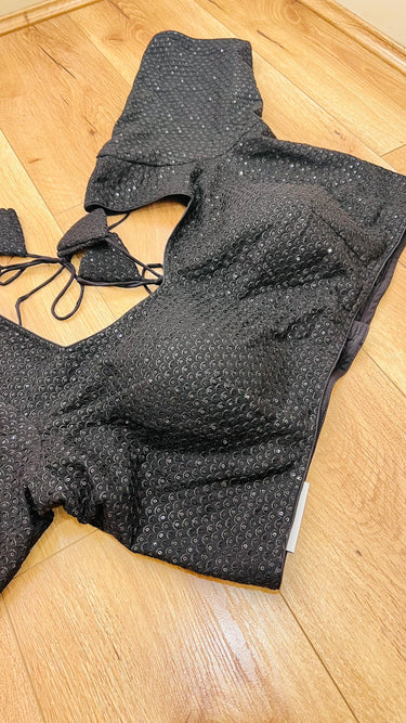 Black Half Sleeve Boutique Blouse Eclipse