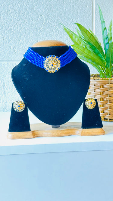 Designer Necklace Set With Earrings - House of Nepal