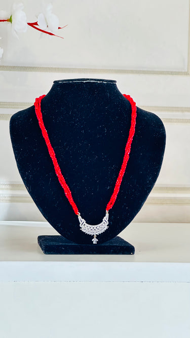 American Diamond Hydro Crystal Mangalsutra Aura - House of Nepal