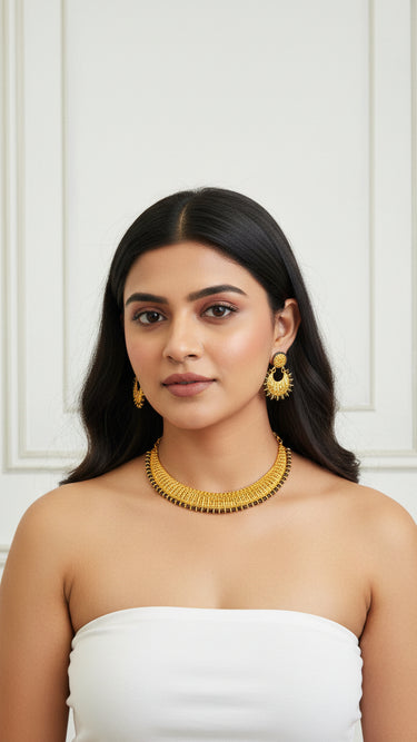Gold Imitation Necklace Lily - House of Nepal