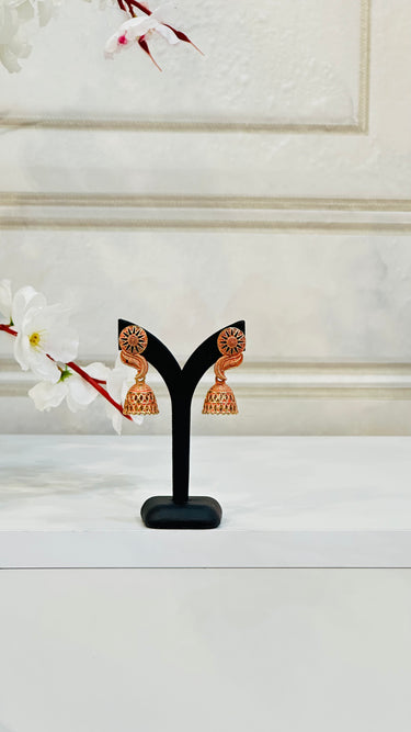 Peach Mini Jhumka Orchid - House of Nepal