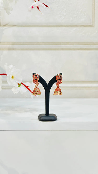 Red Mini Jhumka Orchid - House of Nepal
