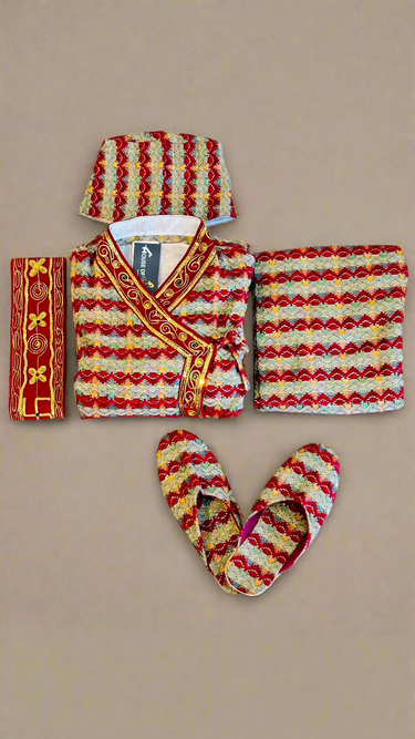Mens Dhaka Bridal Set Pattern 4 - House of Nepal
