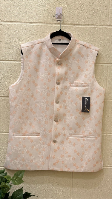 Modi Coat/ Nehru Jacket Peach - House of Nepal