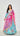 Sky Blue Multicolor Floral Anarkali Suit