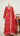 Red Floral Sequinwork Anarkali with Chudidar and Shawl