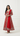 Red Motif Full Sleeve Anarkali with Chudidar and Shawl