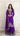 Purple V Neck Hand Embroidered Kurti Suit