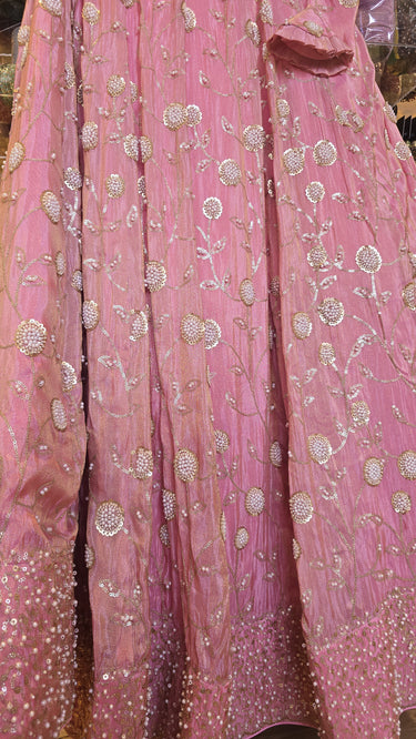 Pink Hand Embroidered Elegance Lehenga Set
