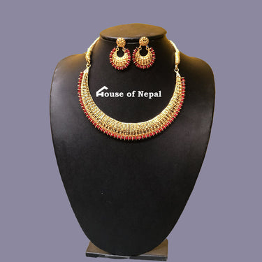Gold Imitation Necklace Lily - House of Nepal