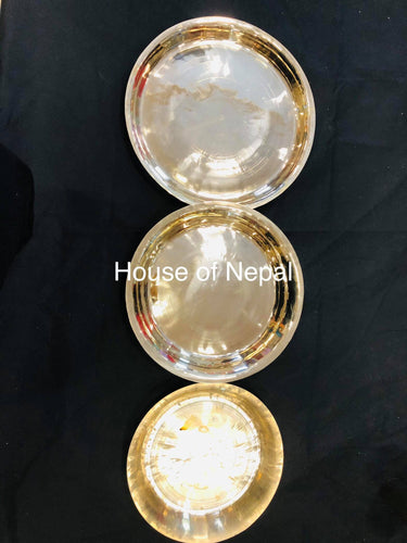 Genuine Kansa Bronze Nepalese Thakali Thaal Plate - House of Nepal