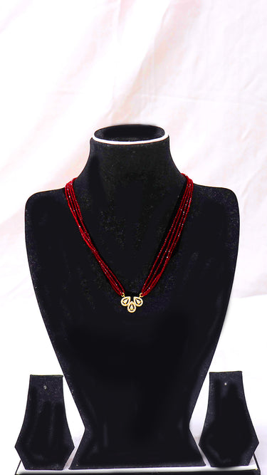 Gold Plated Diamond Hydro Crystal Mangalsutra